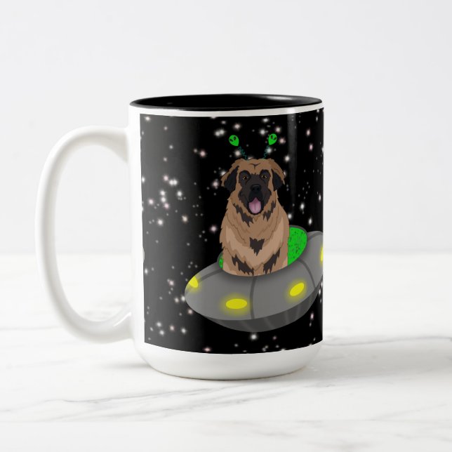 Tasse 2 Couleurs Alien UFO Leonberger (Gauche)