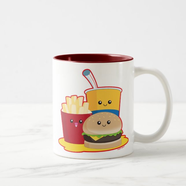 Tasse 2 Couleurs Aliments de préparation rapide (Droit)