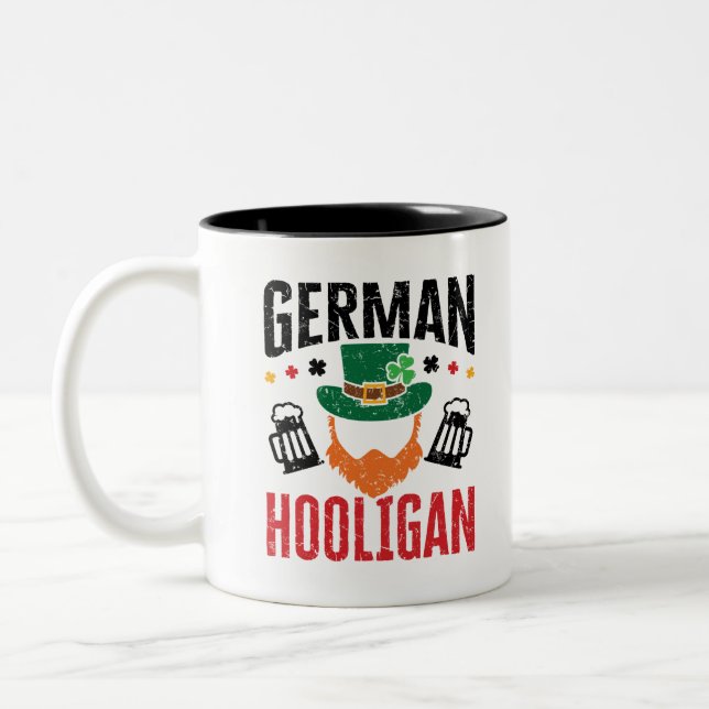 Tasse 2 Couleurs Allemagne Hooligan Jour de l'Saint Patrick (Gauche)