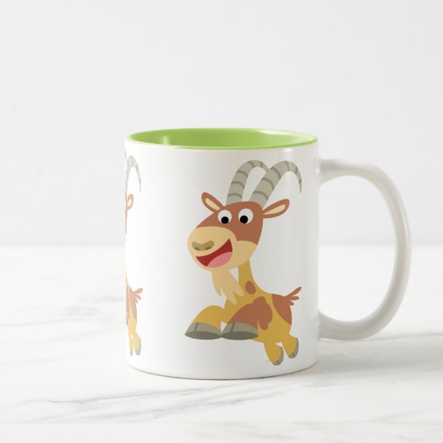 Tasse 2 Couleurs Allez la chèvre ! ! (chèvre caricaturale mignonne) (Droit)