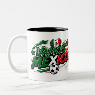 Tasse 2 Couleurs ALLEZ MEXIQUE ! Fan Fierté Mexicaine Footb