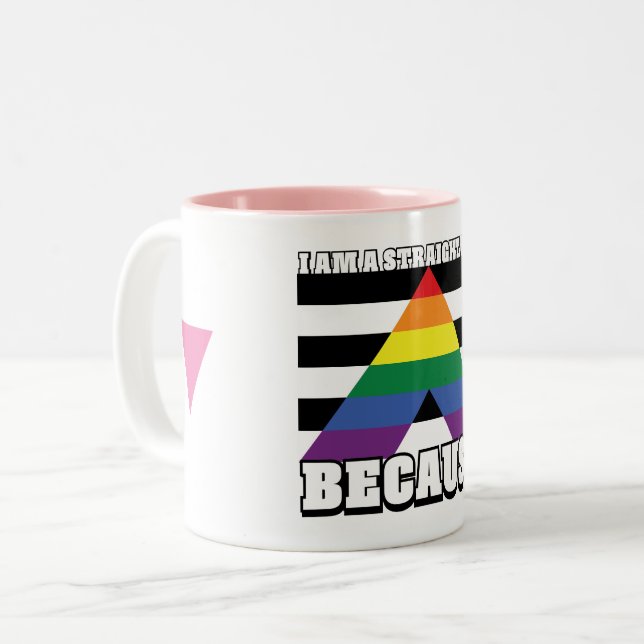 Tasse 2 Couleurs Allié droit parce que (Devant gauche)