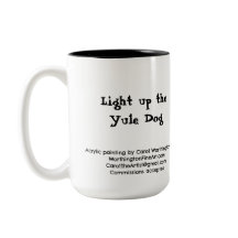 Allumez le chien de Yule Fête/Mug de Noël