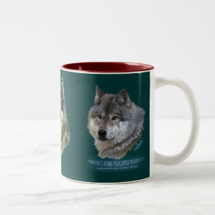 Tasse 2 Couleurs Alpha collection de loup gris