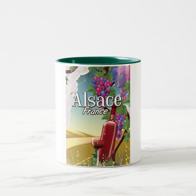 Tasse 2 Couleurs Alsace France apaisante affiche (Centre)