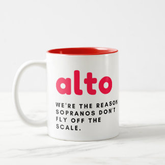 Tasse 2 Couleurs Alto, Alto, drôle de cadeau alto, choeur cadeau