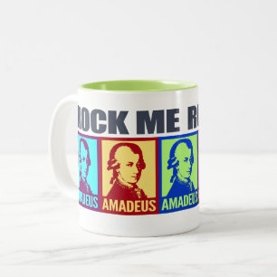 Tasse 2 Couleurs Amadeus Mozart Rock Me Colorée Pop Art