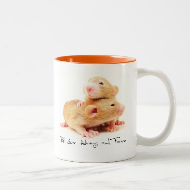 Tasse 2 Couleurs Amant de rat toujours et pour toujours (Droit)