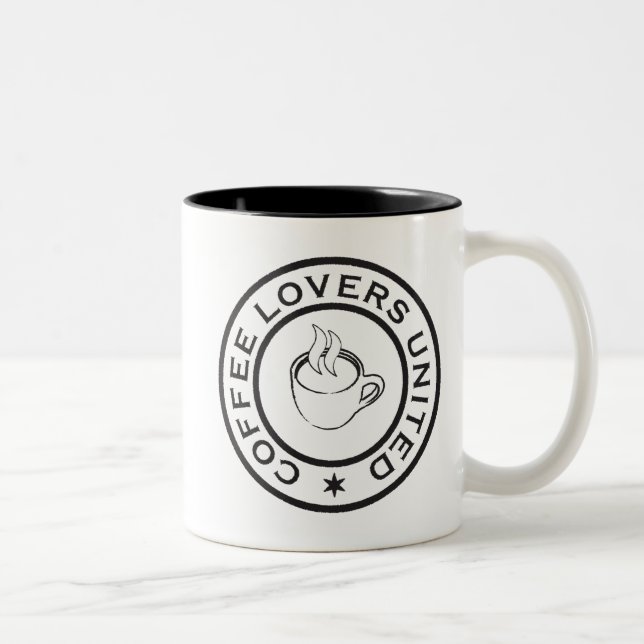 Tasse 2 Couleurs Amants de café (Droit)