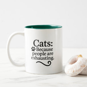 Tasse 2 Couleurs Amateur de chat introverti drôle