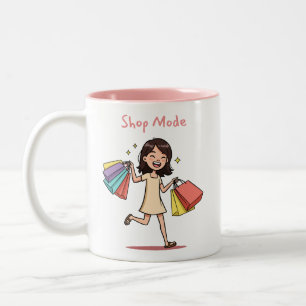 Tasse 2 Couleurs Amateur de shopping en mode boutique
