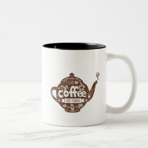 Tasse 2 Couleurs Amateurs de café vintage rétro café art J'aime caf
