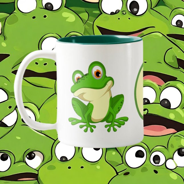 Tasse 2 Couleurs Amateurs de grenouilles mignonnes ajouter un messa (Créateur téléchargé)