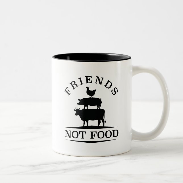 Tasse 2 Couleurs Amis pas de nourriture (Droit)