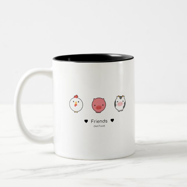 Tasse 2 Couleurs Amis pas de nourriture (Gauche)