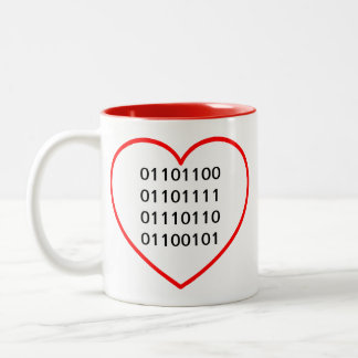 Tasse 2 Couleurs Amour binaire
