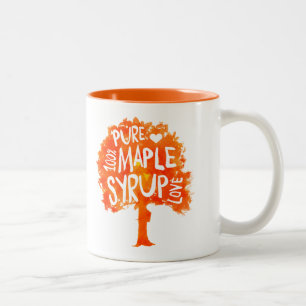 Tasse 2 Couleurs Amour d'arbre de sirop d'érable de hanche