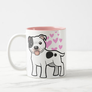 Tasse 2 Couleurs Amour de bull-terrier du Staffordshire