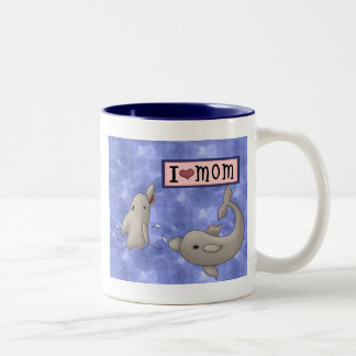 Tasse 2 Couleurs Amour de dauphin