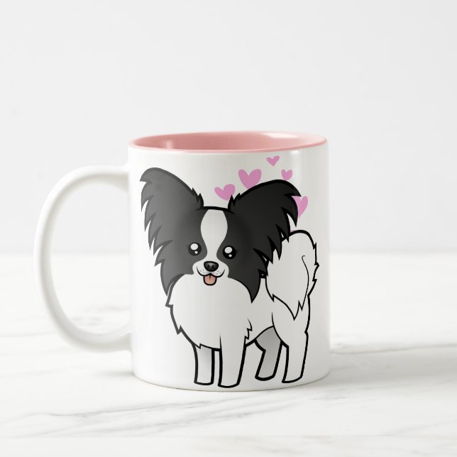 Tasse 2 Couleurs Amour de Papillon (Gauche)
