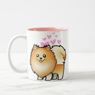 Tasse 2 Couleurs Amour de Pomeranian