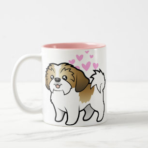 Tasse 2 Couleurs Amour de Shih Tzu (chiot coupé)