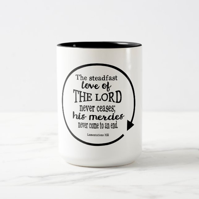 Tasse 2 Couleurs Amour ferme de Dieu, 3h22 de lamentations (Centre)