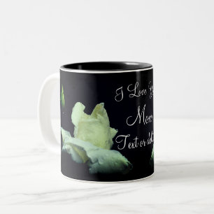 Tasse 2 Couleurs Amour Maman Blanc Rosebud Personnalisé