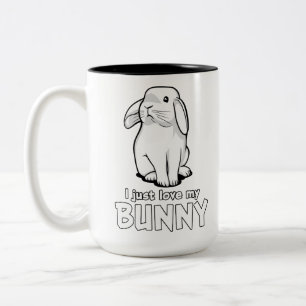 Tasse 2 Couleurs Amour mignon du lapin I juste mon lapin