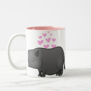 Tasse 2 Couleurs Amour miniature de porc