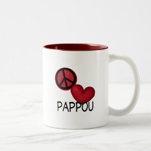 Tasse 2 Couleurs Amour Pappou de paix