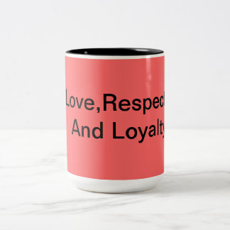 Tasse 2 Couleurs Amour, respect et fidélité