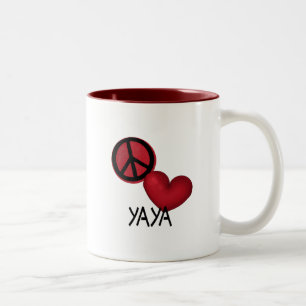 Tasse 2 Couleurs Amour YaYa de paix