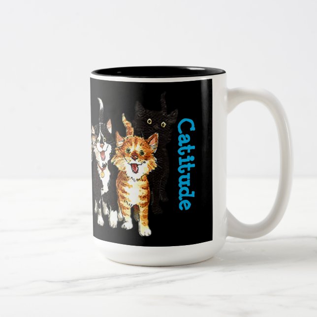 Tasse 2 Couleurs Amoureux de les chats de Catitude (Droit)