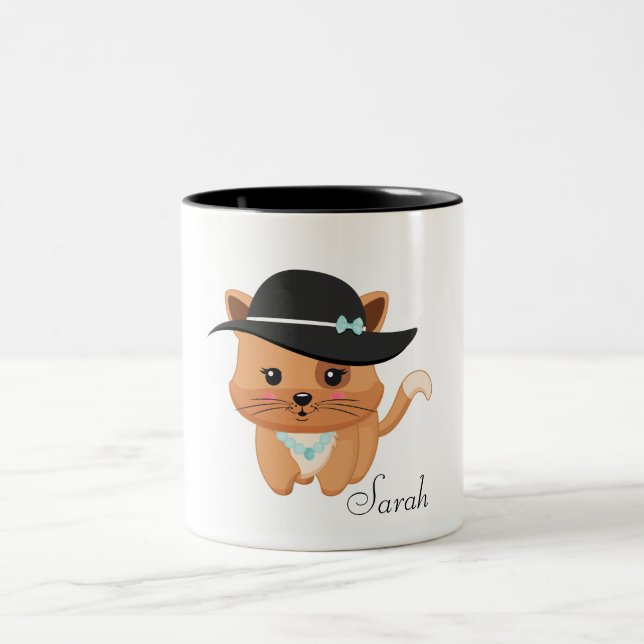 Tasse 2 Couleurs Amoureux des chats (Centre)