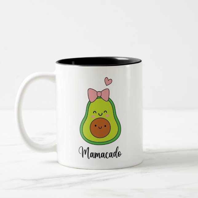 Tasse 2 Couleurs Amusant Avocado Mamacado (Gauche)