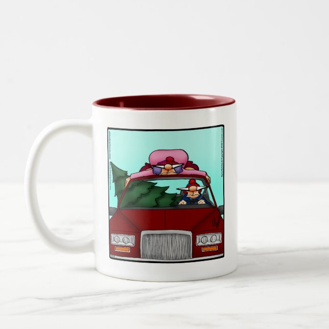 Tasse 2 Couleurs Amusant Humour de Noël Boug Spectickles (Gauche)