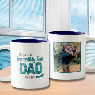 Tasse 2 Couleurs Amusant incroyablement Cool Papa personnalisé cade