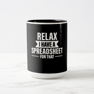 Tasse 2 Couleurs Amusant Relax Avoir des feuilles de calcul Cadeau 