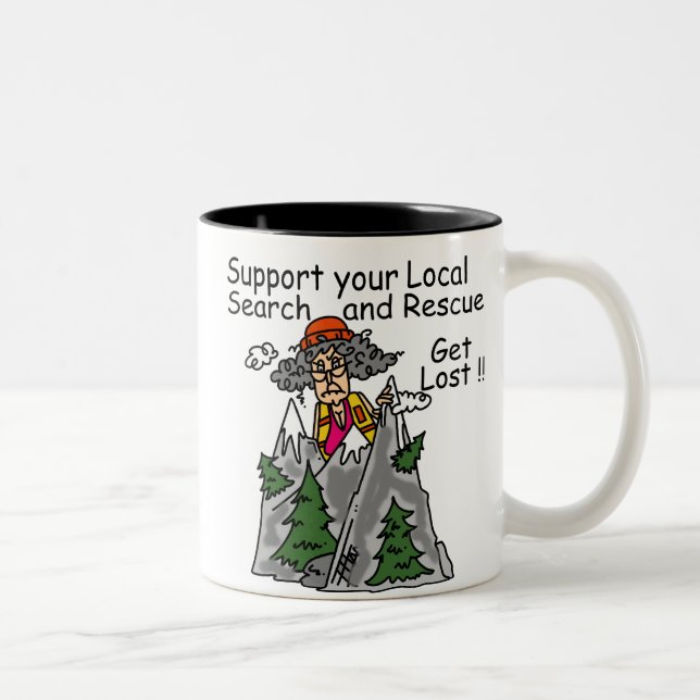 Tasse 2 Couleurs Amusant se perdre (Droit)