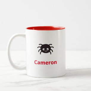 Tasse 2 Couleurs Amusante et mignonne araignée personnalisée avec n