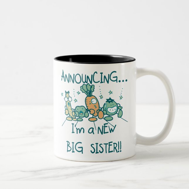Tasse 2 Couleurs Amusante nouvelle grande soeur Légume (Droit)