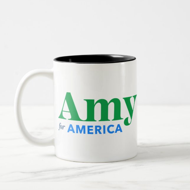 Tasse 2 Couleurs Amy Klobuchar pour le président 2020 (Gauche)