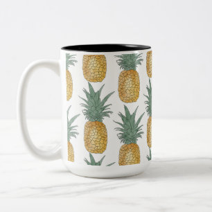 Tasse 2 Couleurs Ananas été tropical tropiques