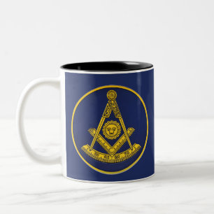 Tasse 2 Couleurs Ancien Maître Freemason Carré et Compass Masonic