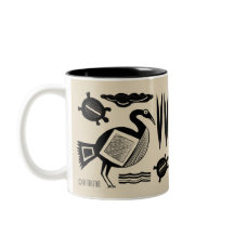 Ancien Oiseau, tortue, herbe, crème à l'eau