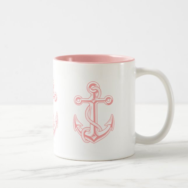 Tasse 2 Couleurs Ancrage rose (Droit)