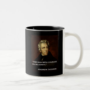 Tasse 2 Couleurs Andrew_Jackson par citation Sully sur le courage