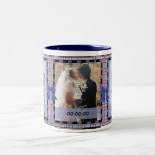 Tasse 2 Couleurs Andy & Annie, Enregistrer la date Personnalisable 