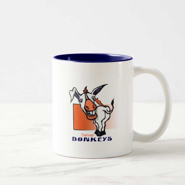 Tasse 2 Couleurs Ânes de Denver (tasse) (Droit)
